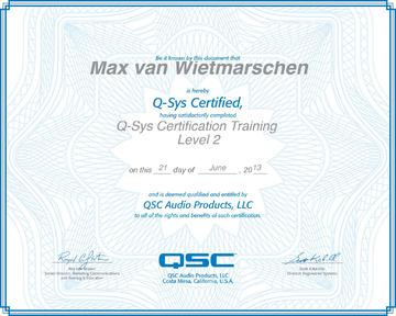 QSC Q-Sys Certified